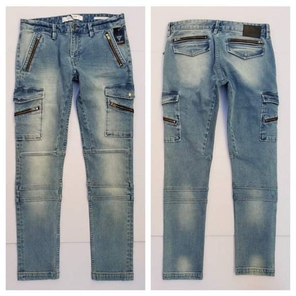 Guess Other - New GUESS Men's Slim Tapered Zip Cargo Jeans sz 32